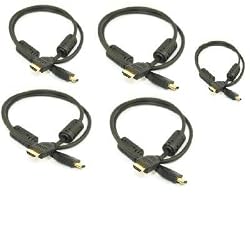 5 x 3ft Advanced 1.3a HDMI Cable, Supports well over 1080p exclusively designed for Close Hassle free Cable Connections to your Favorite Components including PS3, Denon, Harmon Kardon, Onkyo, or Sony Receivers, XBOX 360, LCD, and Plasma TV Monitors, Media Server/Computer, Blue-Ray or DVD Player
