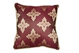 Premium Damask 18 X 18 Decorative Cushion Cover - Burgundy