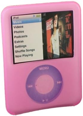 iPod Nano 3rd Generation Silicone Skin Case with Screen Protector (Pink)