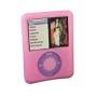 iPod Nano 3rd Generation Silicone Skin Case with Screen Protector (Pink)