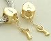 18k Gold on 925 Sterling Silver European Style 
