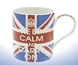 Keep Calm and Carry On Fine China Mug (Union Jack) - Boxed mug