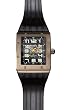 Rotary Editions 802C Unisex Rectangular Rose Gold PVD Rubber Strap Watch