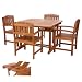 5pc. Teak Extension Dining Set