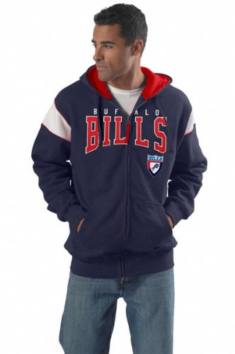 Buffalo Bills Color Block Full-Zip Fleece Hooded Sweatshirt
