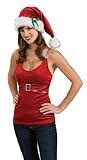 Sexy Santa Christmas Adult Costume Hat- Red W/White Fur