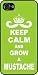Rikki KnightTM Keep Calm and Grow a Moustache Lime Green Color Black Hard Case Cover for Apple iPhone® 4 & 4s Universal: Verizon - Sprint - AT&T - Unisex - Ideal Gift for all occassions!