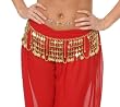 Golden Coin Belt with Bells and Swags