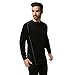 Sportown®Men's Merino Wool Lightweight Long Sleeve Crew Base Layer Top