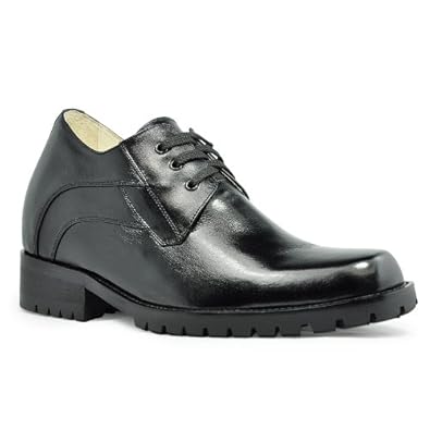 RESERVED Vintage Platform shoes Mens 1970s Black leather Oxford Disco 9 | Black leather oxfords 