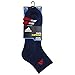 adidas Men's Cushioned Quarter Socks (3 Pack), Large, Collegiate Navy/Power Red | White/Collegiate Navy | Heather Grey/Collegiate Navy