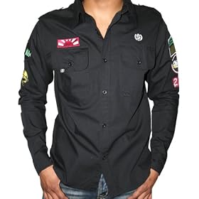 SHMACK Mens Long Sleeve Button Collared Down Patches Skull Shirt Caviar Black by var goTwisterProductImageStrings = new Object();goTwisterProductImageStrings['prodImageNotAvailTextNoColor'] = 