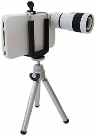 CiDoss White 8x Optical Zoom Telescope Lens with Mini Tripod and Universal Holder for Apple iPhone 4 4S
