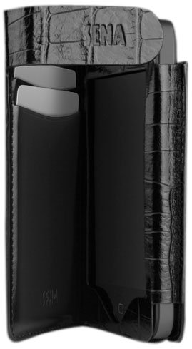Buy Sena 826316 Hampton Wallet Leather Case for iPhone 5 - 1 Pack - Retail Packaging - Croco Black
