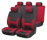 Produkt-Bild: Auto Schonbezug / KFZ Sitzbezug Set AEROTEX COLLADA SCHWARZ/ROT