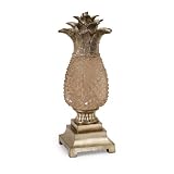 18 Decorative Tropical Pineapple Table Accent on Vintage Base by CC Home Furnishings