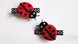 2 PCS Handmade Crochet Ladybugs Little Girl Hair Clip