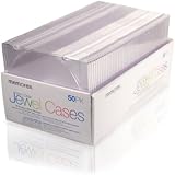 Memorex 5mm Slim CD/DVD Jewel Cases - 50 Pack - Clear