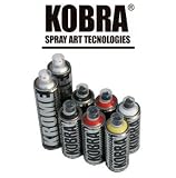 KOBRA Aerosol Spray Paint Sample Pack: 6 x 400ml Cans,1 x 600ml Big Black can, 1 x 600ml Krome can