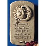 Cast Stone Expressions Collection Indoor Outdoor Plaque Sculpture - Sunlight And Moonbeams