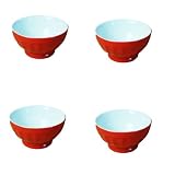 BIA Cordon Bleu Fluted Bowls, Set of 4, Red