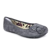 Hush Puppies Myleene Womens Pumps Suede Leather Shoes Ladies Flats - Grey
