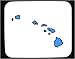 Mouse Pad with map, islands, hawaii, outline, state, polynesian