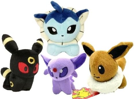 4pcs/set Pokemon Center Plush Eevee &amp; Umbreon &amp; Espeon &amp; Vaporeon Figure Doll Soft Toy 12cm 5" - Best Price