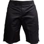 MMA Grappling Piranha Gear Board Shorts, Black, Medium (33-34)