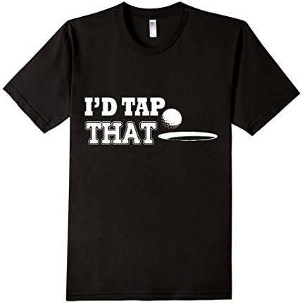 Men's I'd Tap That Golf Golfer Golfing Tee Funny T-shirt 3XL Black