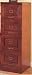 Cherry Finish 4-Drawer Legal & Letter Size Vertical File Cabinet with Lock