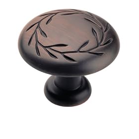 Amerock BP1581-2-ORB Oversized Leaf Knob 1-3 4-Inch Diameter, Oil Rubbed Bronze by Amerock
