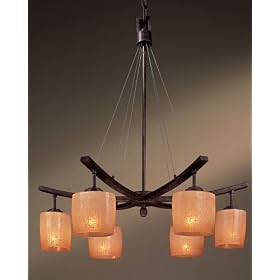 Minka Lavery Lights 1186-357 6LT Chandelier - Iron Oxide Raiden Contemporary Indoor... by Minka Lavery