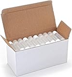 50 New, High Quality, Clear, Empty, 5.5 ml Lip Balm Tubes with White Caps