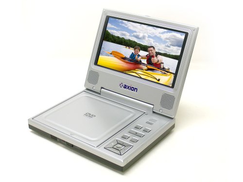 Axion AXN-6072 7-Inch Widescreen Portable DVD Player, Silver