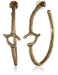 Lucky Brand "Sp14 Project X Luck" Wishbone Hoop Earrings