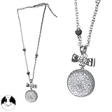 SG PARIS NECKLACE 46CM+EXT WHITE BLANC NECKLACE NECKLACE METAL/ENAMEL/STRASS WINTER WOMEN NIGHT BIRD FASHION JEWELRY / HAIR ACCESSORIES CIRCLE