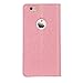 Belemay Slim Cowhide Leather Flip Wallet Case with Card Holder for iPhone 6S / 6 - Pink