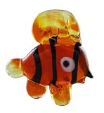 Miniture Glass Figurines-Glass Aquatics Figurine Animals - Clown Fish