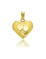 14K Yellow Gold Heart Locket (13 x 13mm)