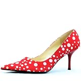Palovio Womens P-15029A Bubble Polka Dot Pointy Pumps