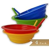 4 Assorted Color Sip-A-Bowls - 22 oz - Available in Red, Blue, Yellow and Green