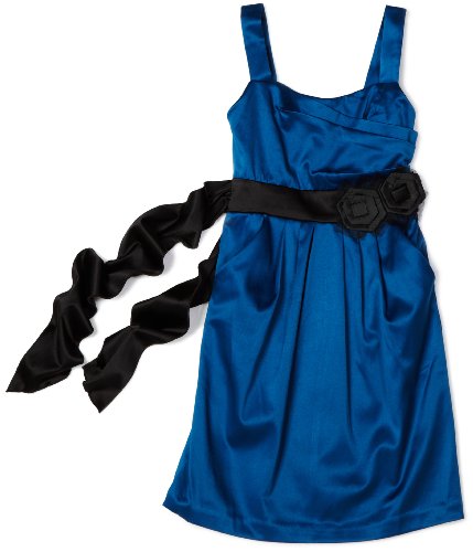 Paperdoll Girls 7-16 Shaikira Dress with Contrast Waist Band