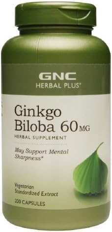 GNC Herbal Plus Ginkgo Biloba 60mg, Capsules-200 ea