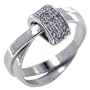 Size 8 Cz Loop Right Hand Ring