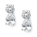 Mariell ~ Cubic Zirconia Pear Shaped Wholesale Bridal Clip Earrings