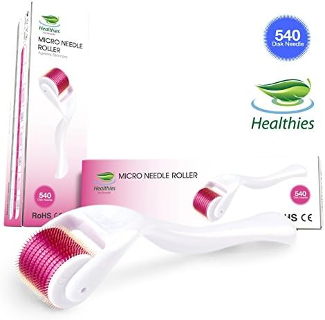 Derma Roller 1.0 mm - 540 Titanium Micro Needles - FREE Travel Case - Best for Face & Body Scars, Effective Acne Scar Treatment, Stretch Mark Remover, Cellulite Treatment, Stop Hair Loss and Stimulate Regrowth, Minimize Pores, Anti Aging Skin Care, Face Wrinkle Treatment, Skin Tightening, Collagen Production by Microneedling - Highest Quality RoHS & CE Compliant - Lifetime Guarantee