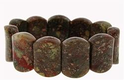 Thick Cushion Stretch Bracelet - Autumn Jasper