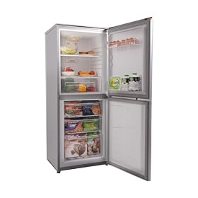 Frigidaire 55cm wide Combi Fridge Freezer 180ltr net capacity Frost Free silver