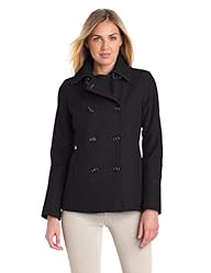 Tommy Hilfiger Women’s Classic Double-Breasted Wool Peacoat